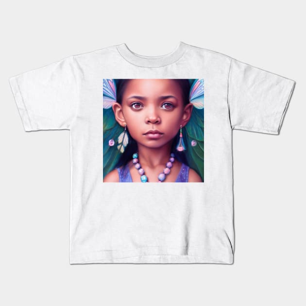 Feather Faerie Kids T-Shirt by KimTurner